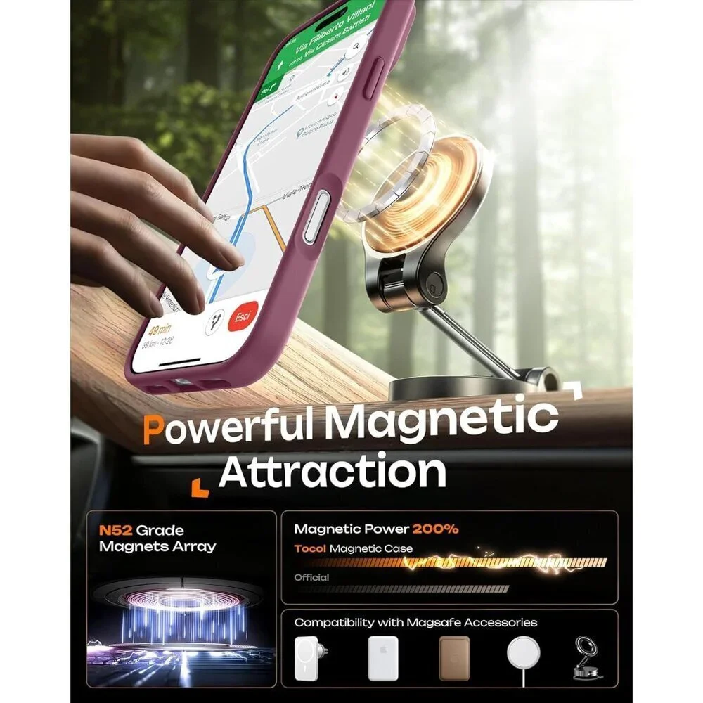 Plum Iphone 17 Pro Max Full Camera Protection Translucent Matte Phone Case